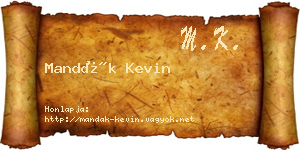 Mandák Kevin névjegykártya